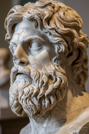 a statue of a bearded manの素材