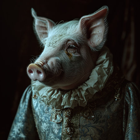 a pig in a garmentの素材