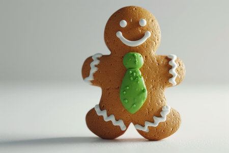 a gingerbread man with a tieの素材