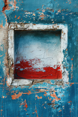 a square hole in a wallの素材