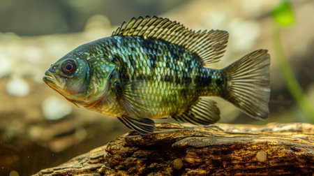 a fish on a logの素材