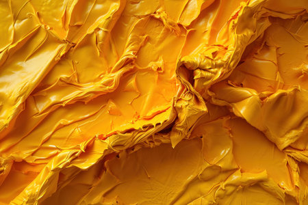 yellow paint on a surfaceの素材