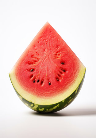 a watermelon cut in halfの素材