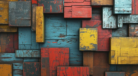 a group of colorful wooden blocksの素材