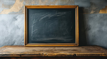 a chalkboard on a tableの素材