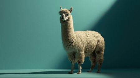 a llama standing in a roomの素材