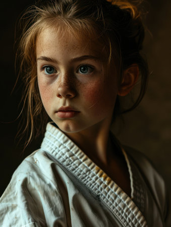 a girl in a white kimonoの素材
