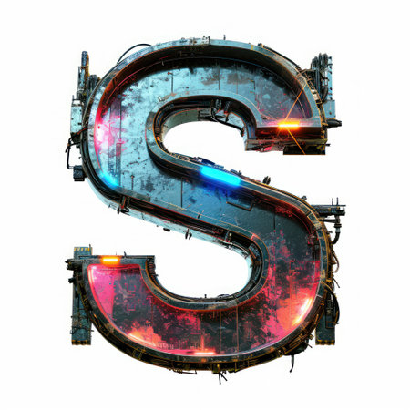 a letter s made of metalの素材