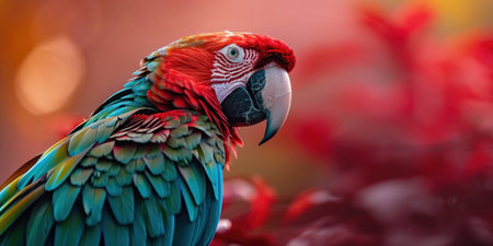 a close up of a parrotの素材