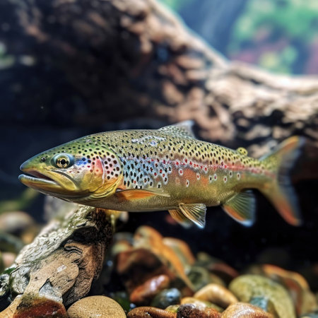 a fish swimming in the waterの素材