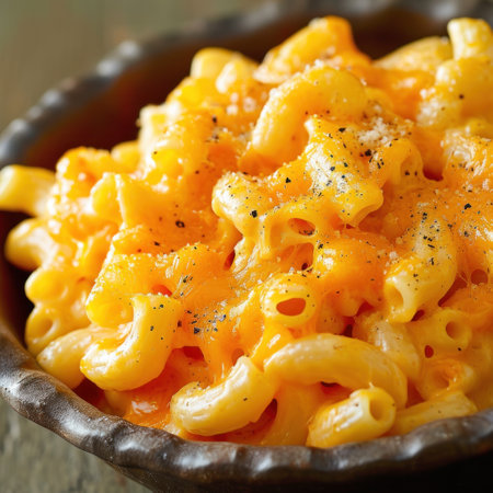 a bowl of macaroni and cheeseの素材