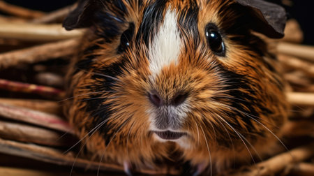 close up of a guinea pigの素材