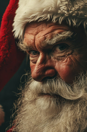 a man wearing a santa hatの素材