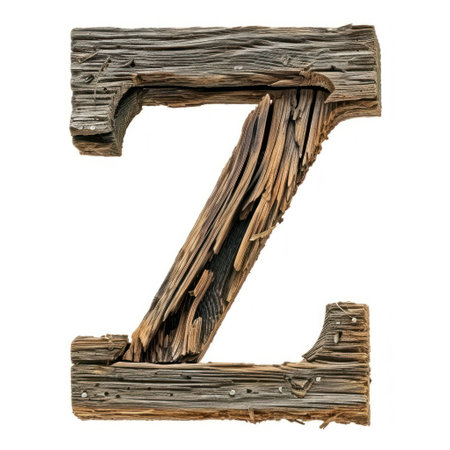 a letter z made from woodの素材