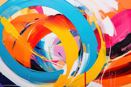 a colorful painting of a spiralの素材