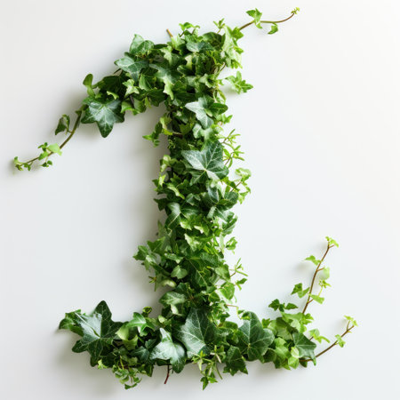a number one made of ivyの素材