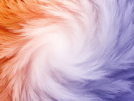 a swirl of white and orange feathersの素材