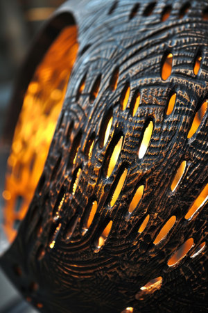 a close up of a metal objectの素材