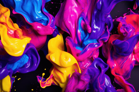 a close up of colorful paintの素材