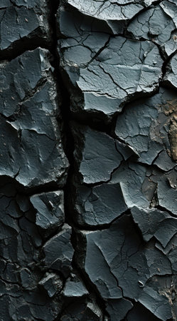 a close up of a cracked surfaceの素材