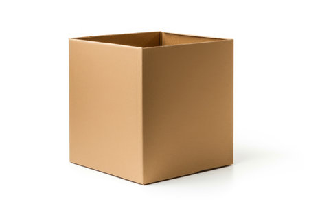 a brown box with a white backgroundの素材