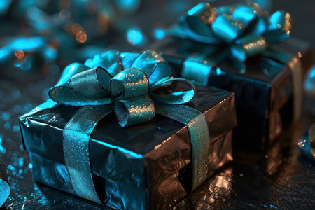 a close up of a gift boxの素材