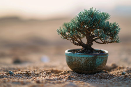 a small tree in a potの素材
