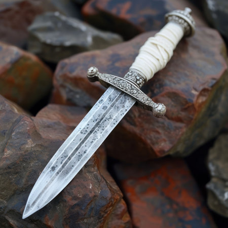 a sword on a rockの素材