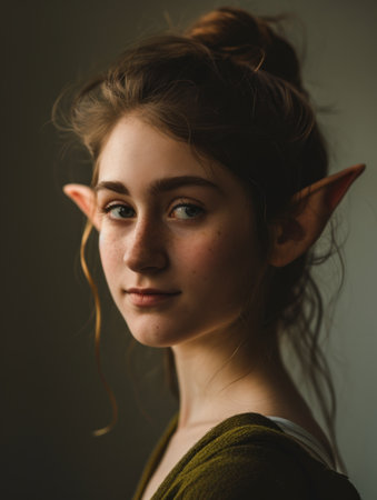 a woman with elf earsの素材