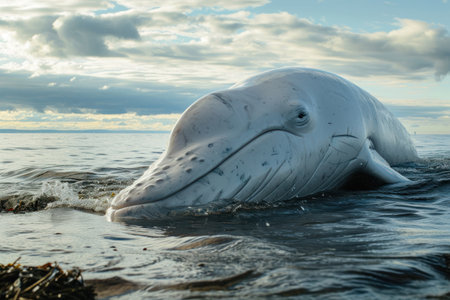 a whale in the waterの素材