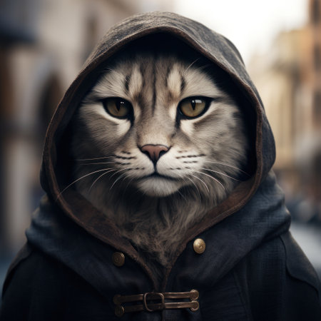 a cat wearing a hoodieの素材
