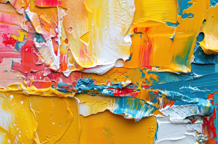 a close up of a paintingの素材