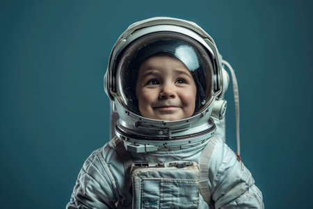 a child in a space suitの素材