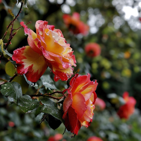 a close up of a roseの素材