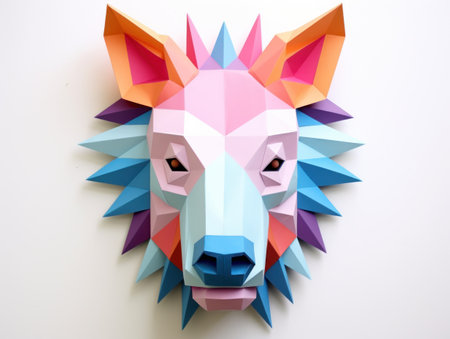a paper sculpture of a dogの素材