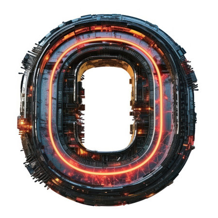 a letter o made of metalの素材