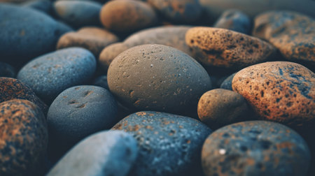 Smooth Pebbles Texture Close-upの素材