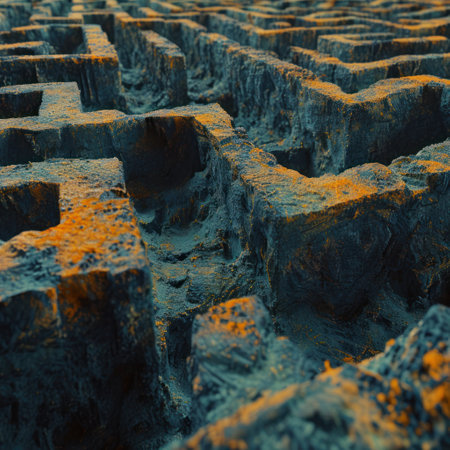 Abstract labyrinthine rock formationsの素材
