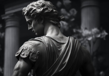 Classic marble statue showcasing ancient artistryの素材