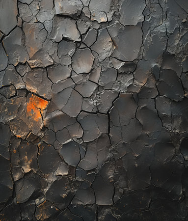Cracked earth texture representing drought and environmental issuesの素材