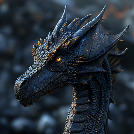 Majestic Dragon Head Close-upの素材