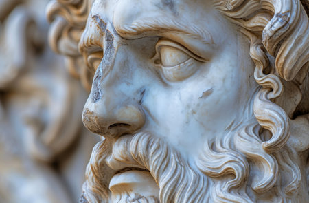 Close-up of an Ancient Marble Sculptureの素材