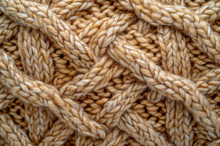 Close-up Texture of a Knitted Fabricの素材