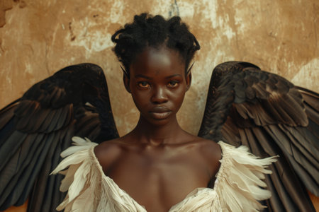 Majestic Woman with Angel Wingsの素材