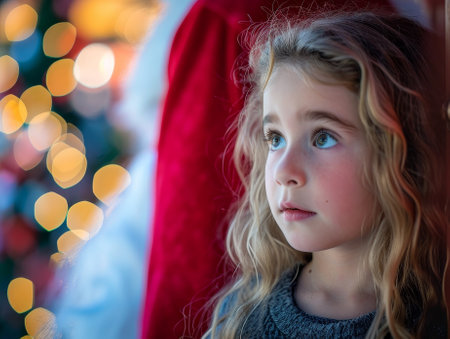 Child in Awe at Holiday Eventの素材