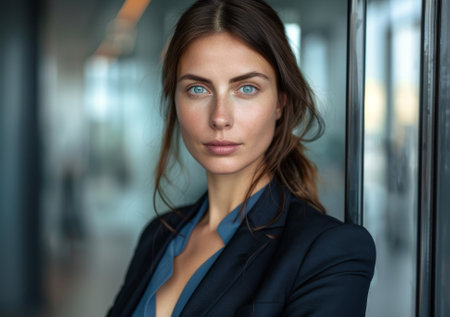 Confident Businesswoman in Modern Officeの素材