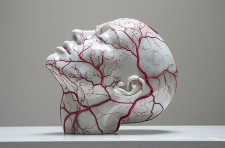 Abstract marble sculpture of a human earの素材