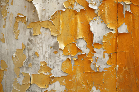 Peeling paint on a weathered wall textureの素材
