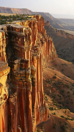 Majestic Red Rock Cliffs at Sunsetの素材