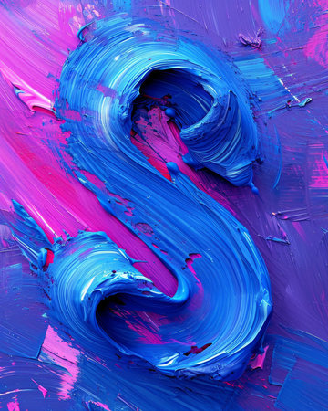 Vibrant abstract acrylic paint swirlの素材